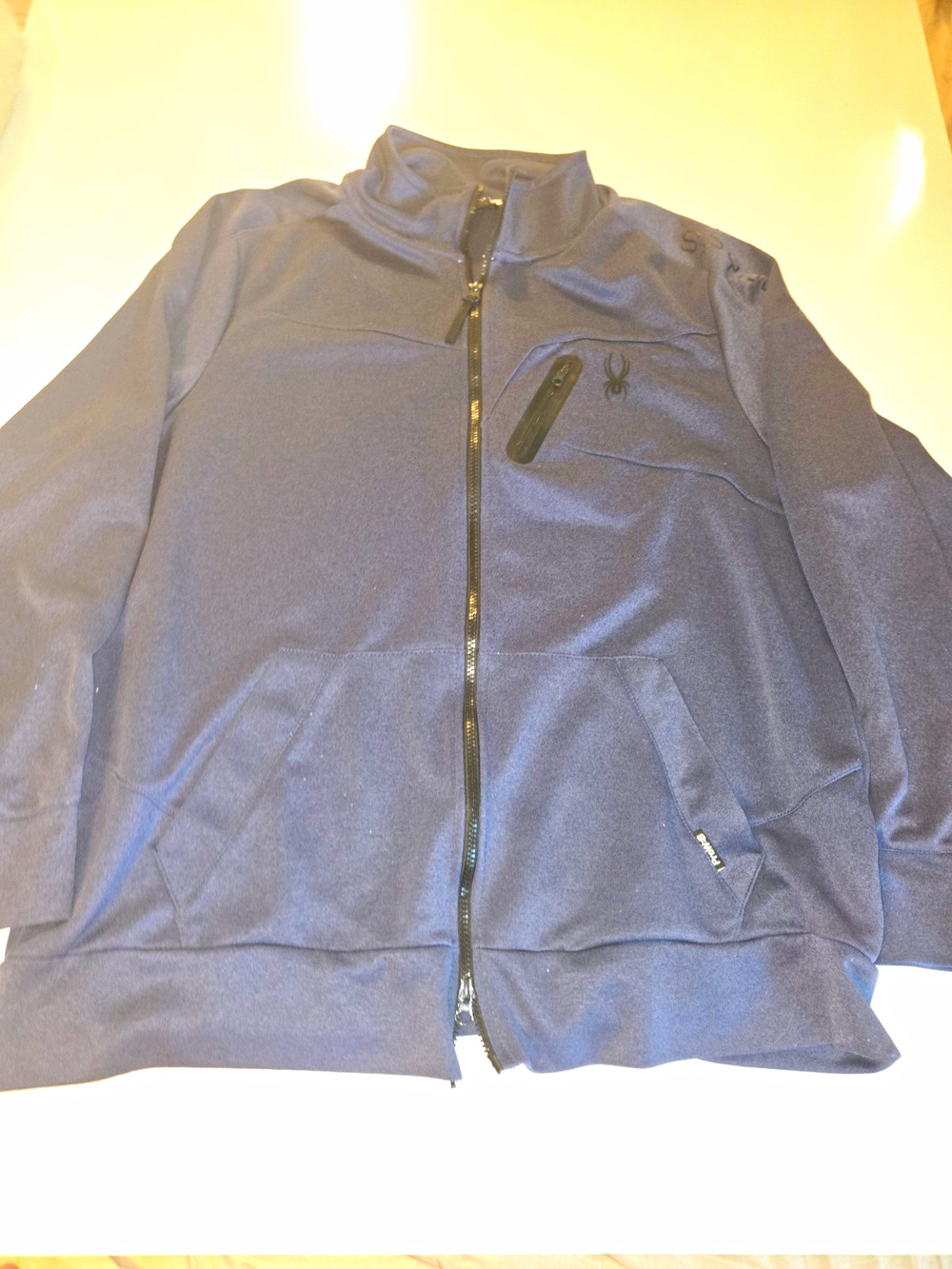 Spyder Active Men’s XXL Full Zip Jacket Navy Blue ProWeb Performance Track